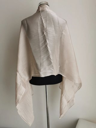 Stola donna coprispalle lucido beige