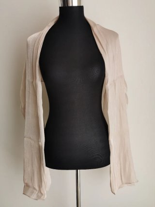Stola donna coprispalle lucido beige