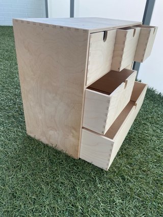Mini cómoda contrachapado abedul IKEA