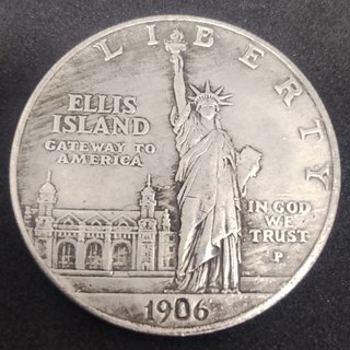 1 DOLLAR DE 1906 MONEDA DE ELLIS ISLAND