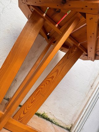 Mesa de terraza octogonal de madera