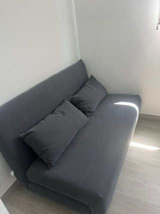 Sofá Cama Gris y Negro