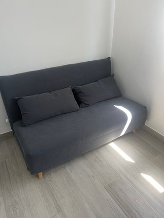 Sofá Cama Gris y Negro