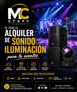 Alquiler de sonido e iluminacion para eventos
