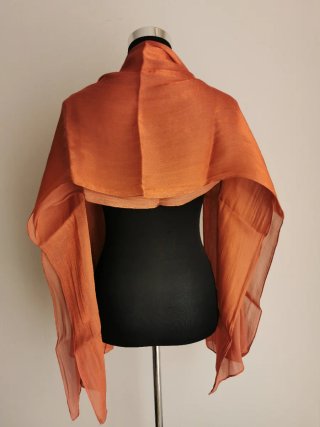 Hijab Coprispalle Donna Elegante Arancione