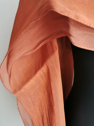 Hijab Coprispalle Donna Elegante Arancione