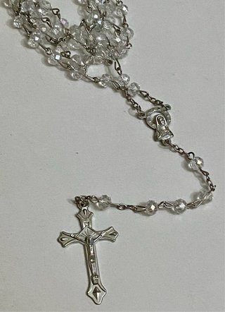 Rosario de cristal y plata. Coleccionistas!