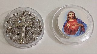 Rosario de cristal y plata. Coleccionistas!