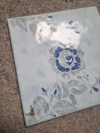 Azulejos flores azules