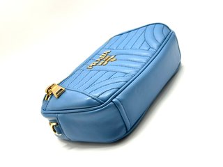 Prada Diagramme Bolso Azul Dorado