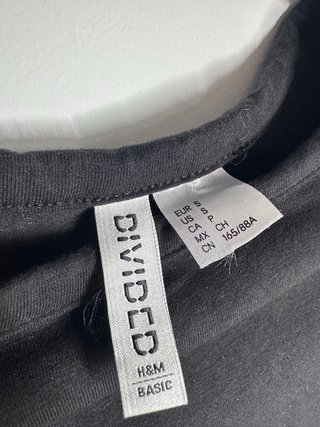 Crop top H&M negro