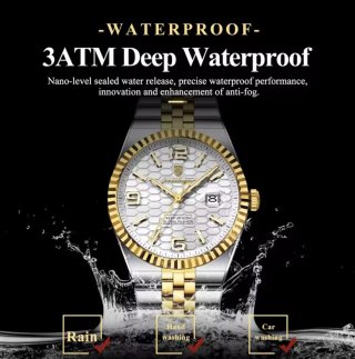 Reloj Poedagar Hombre Oro y Plata