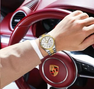 Reloj Poedagar Hombre Oro y Plata