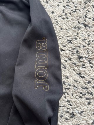 Sudadera Joma Negra Media Cremallera