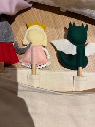 Teatro marionetas artesanal infantil + muñecos