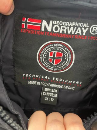 Abrigo Geographical Norway Negro Talla M (NUEVO)