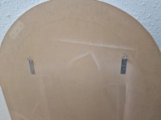 Espejo Arqueado Blanco y Plateado