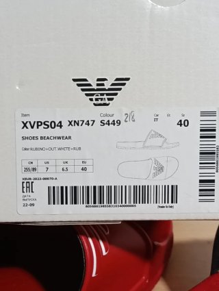 Chanclas Emporio Armani Rojas T.40 Nuevas