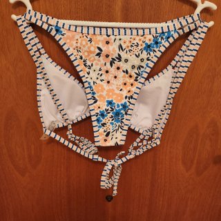 bikini de dos piezas push up T-XS Naranja-azul