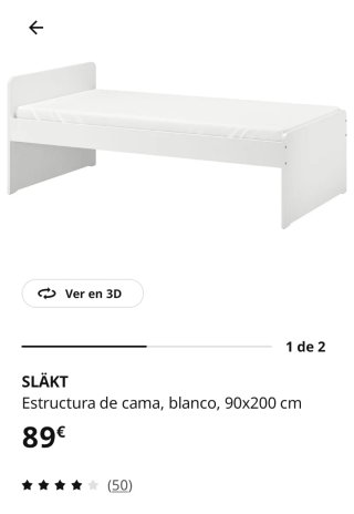 Cama nido Ikea con colchón y somier