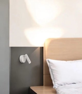 Aplique pared Mantra Prea blanco con interruptor