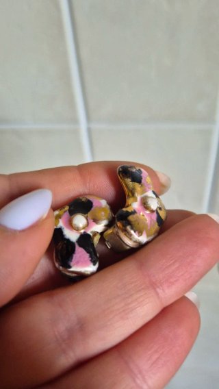 Orecchini oro e rosa