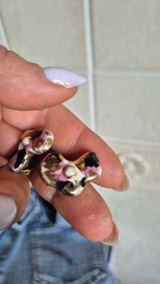 Orecchini oro e rosa