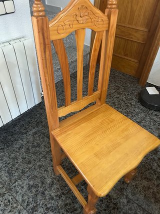 Tavolo e 6 Sedie da Pranzo in Legno, Solo Ritiro