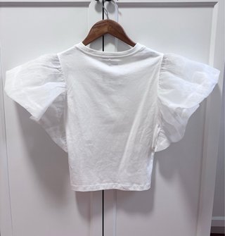 Camiseta Zara Blanca Talla S Algodón