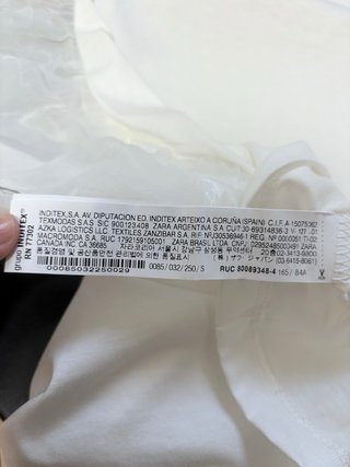 Camiseta Zara Blanca Talla S Algodón