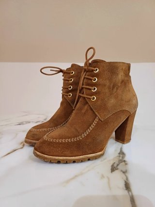 Botín Piel Serraje Massimo Dutti - Talla 37