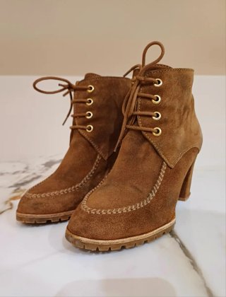 Botín Piel Serraje Massimo Dutti - Talla 37