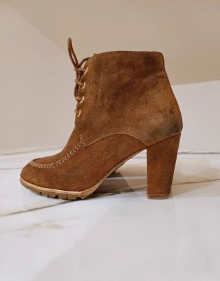 Botín Piel Serraje Massimo Dutti - Talla 37