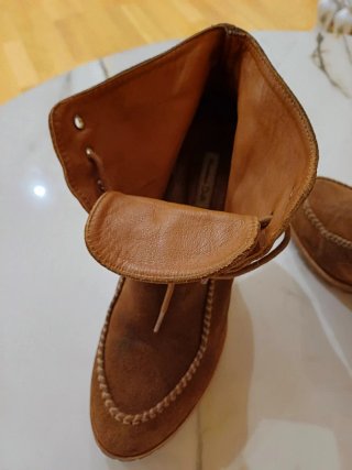 Botín Piel Serraje Massimo Dutti - Talla 37