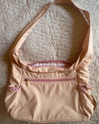 Borsa a spalla Samsonite beige e rosa