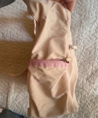 Borsa a spalla Samsonite beige e rosa