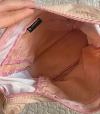 Borsa a spalla Samsonite beige e rosa