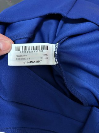 Body Zara azul con detalle hombro elastizado