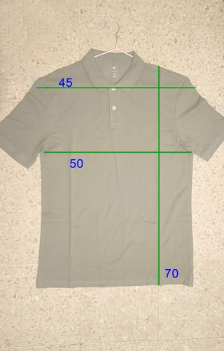 Polo H&M Verde Manga Corta Algodón