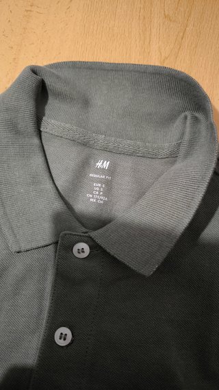 Polo H&M Verde Manga Corta Algodón