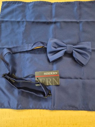 Pajarita y pañuelo HISDERN azul. Nuevos
