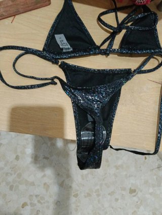 Bikini Triángulo Tanga Negro