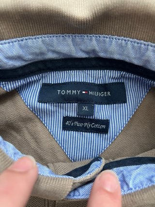 Polo Tommy Hilfiger Talla XL Marrón Claro