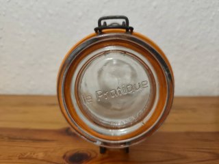 Lote 2 botes cristal vintage cierre hermético