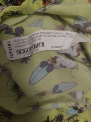 Camisa Hawaiana Mickey Surf Verde y Amarillo