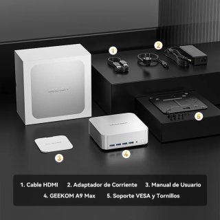 Mini PC Geekom A9 Max HX470 Blanco