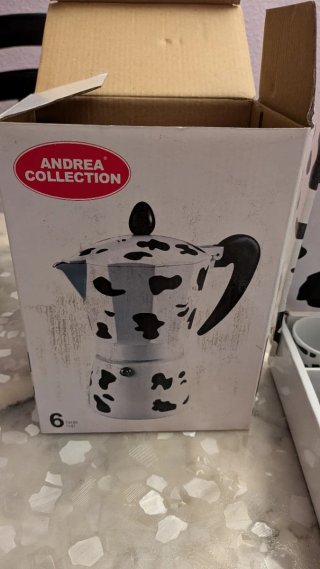 Cafetera italiana diseño vaca