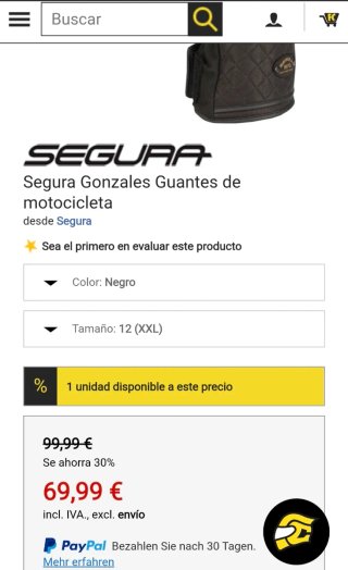 Guantes de piel Segura Moto
