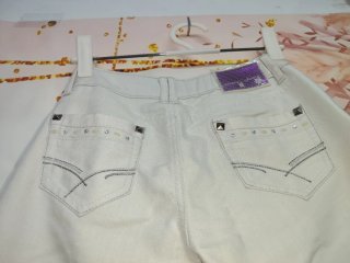 Pantalón corto Mónica jeans blanco Talla XS