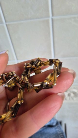 Orecchini donna marrone e oro